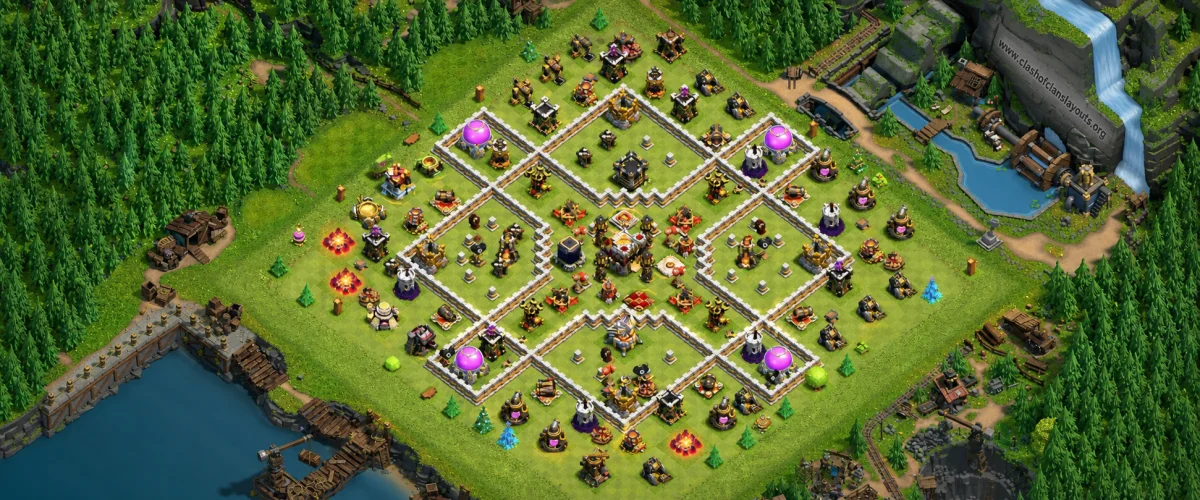 Battle-Optimized TH11 Farming Coc Layout | Hybrid NightSky