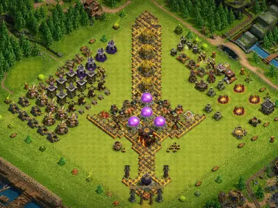 Layout Focused TH10 Troll / Funny Coc Layout | Sword