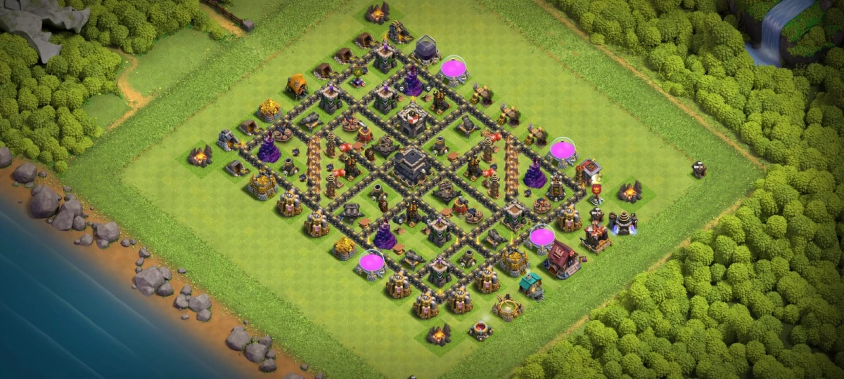 Strongest TH9 Defense Coc Layout | Hybrid CWL NEW BASE