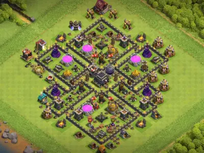 Layout Next-Level TH9 War Coc Layout | Anti Everything RedZone