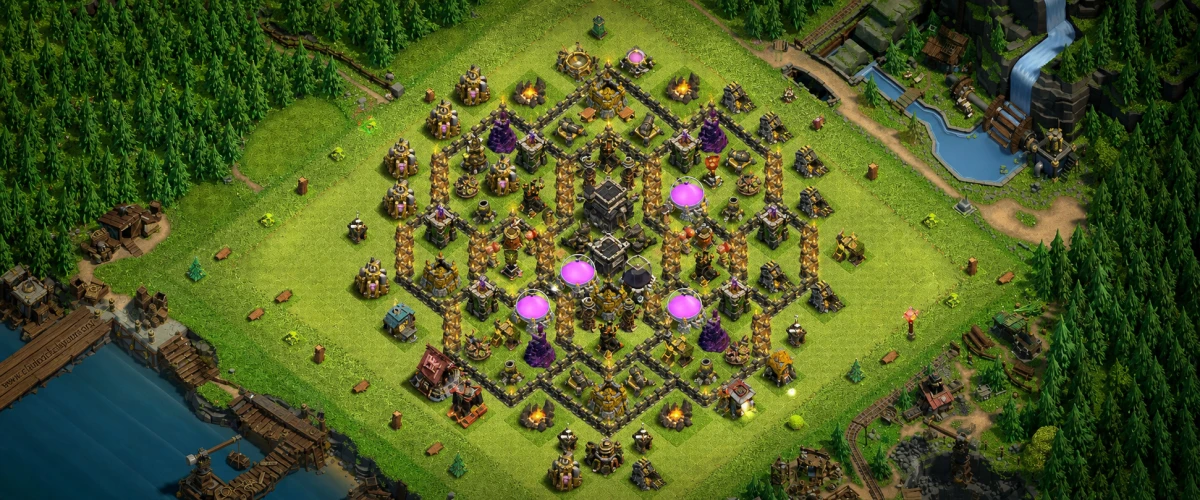 Aggressive TH9 Defense Coc Layout | Hybrid Dark Barbarian 