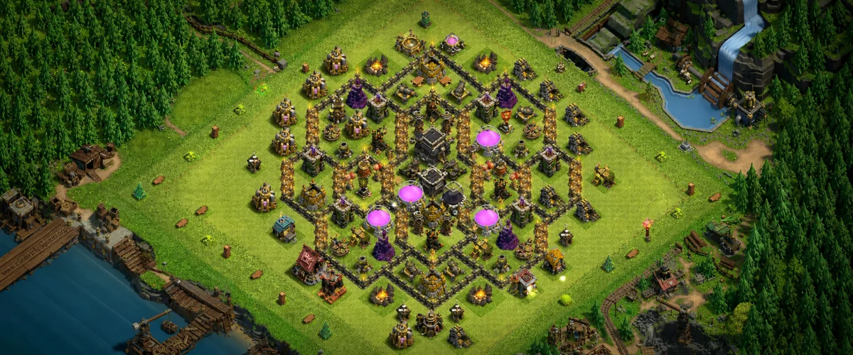 Aggressive TH9 Defense Coc Layout | Hybrid Dark Barbarian 