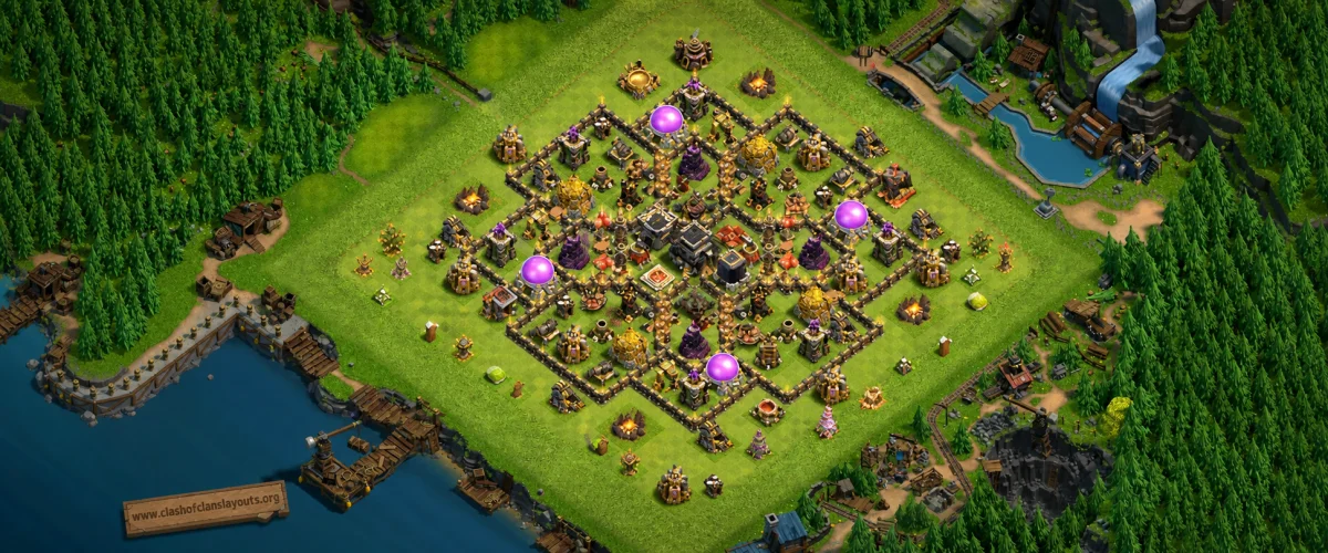 Pro TH9 Farming Coc Layout | Anti Everything Peace Land
