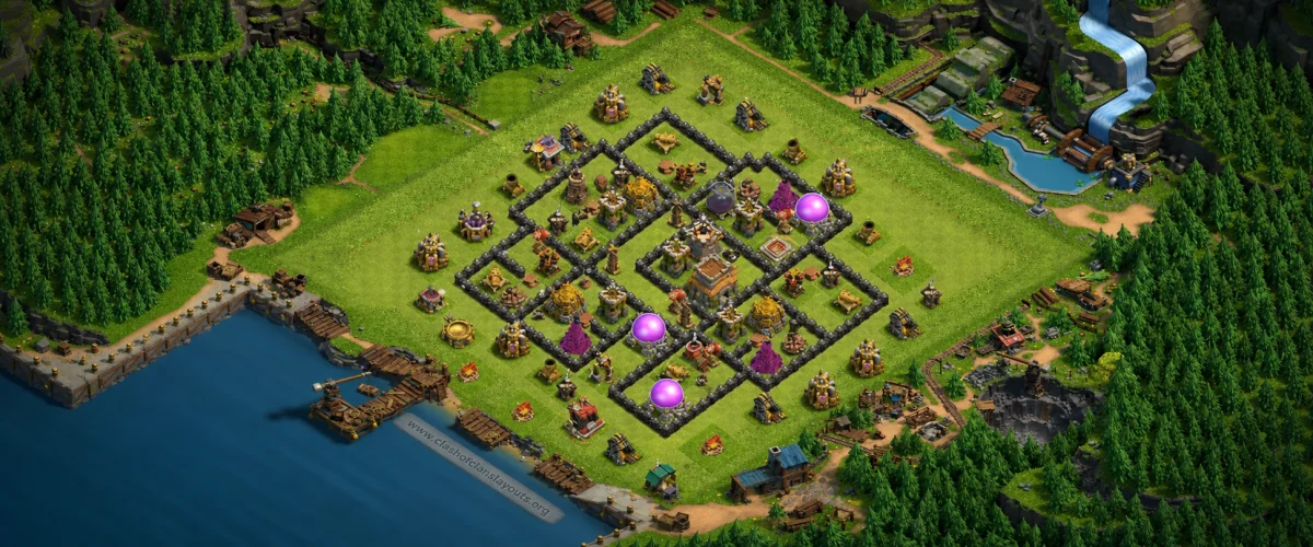 Meta-Ready TH8 Defense Coc Layout | Hybrid Chinese Defense