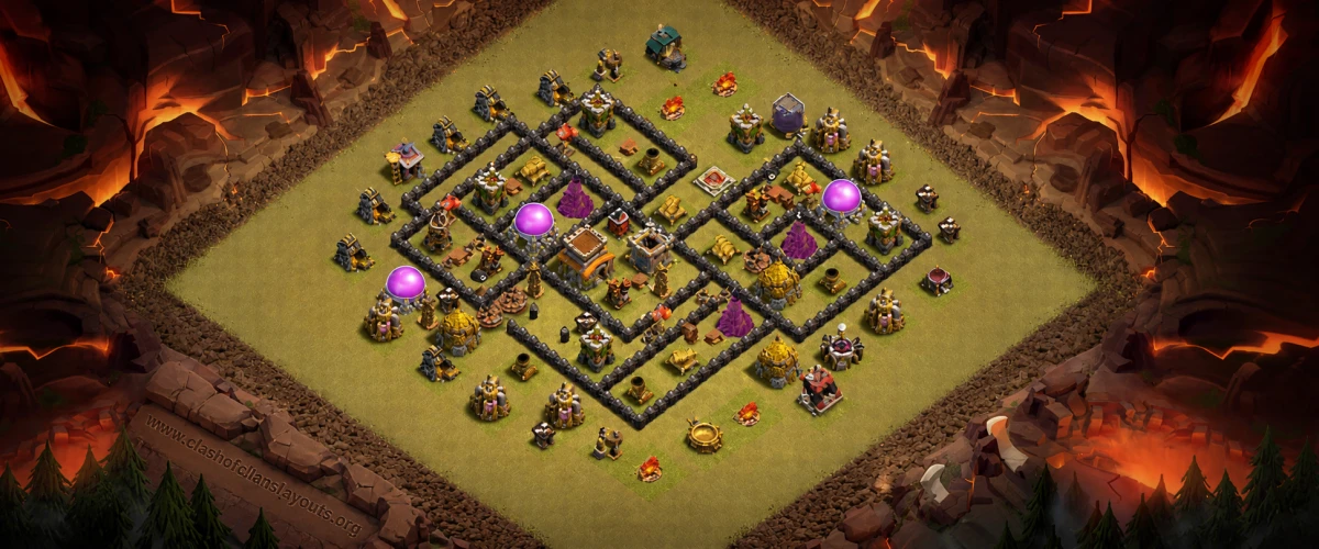 Battle-Optimized TH8 War Coc Layout | Anti Air / Dragon AirMaster2