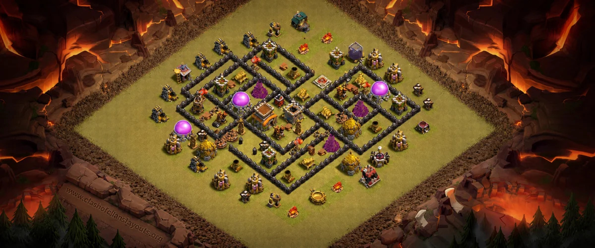 Battle-Optimized TH8 War Coc Layout | Anti Air / Dragon AirMaster2