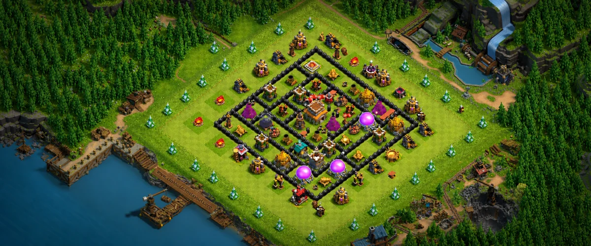 Simple TH8 Defense Coc Layout | Anti 3 Stars Clan Academy 