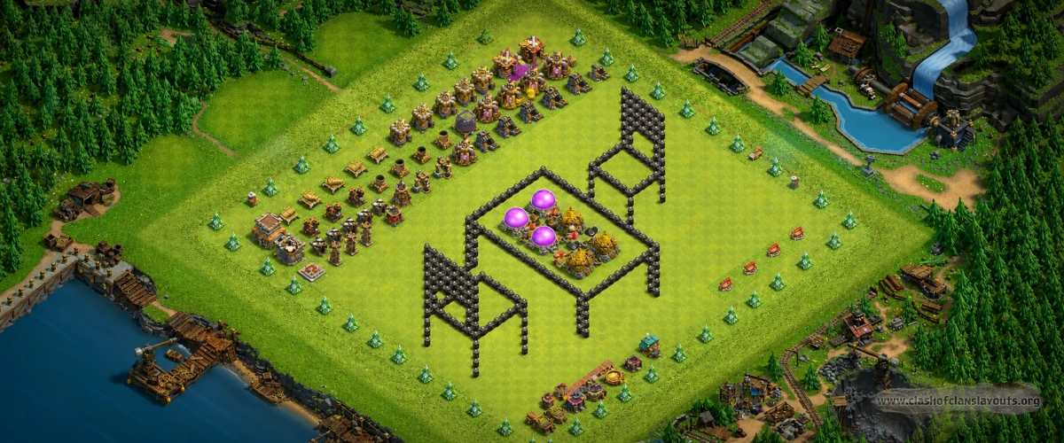 War-Ready TH8 Troll / Funny Coc Layout | Chicken Dinner