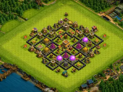 Layout Winning TH8 Defense Coc Layout | Anti 3 Stars Mana defender