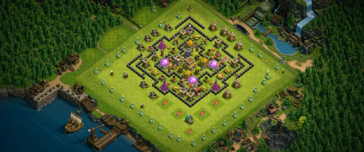 Pro TH8 Farming Coc Layout | Anti 3 Stars Noob Play