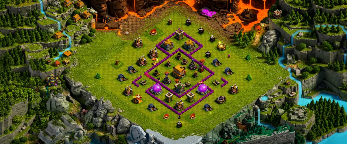 Premium TH6 Defense Coc Layout | Anti 3 Stars King Kazama