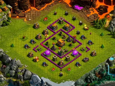 Layout Premium TH6 Defense Coc Layout | Anti 3 Stars King Kazama