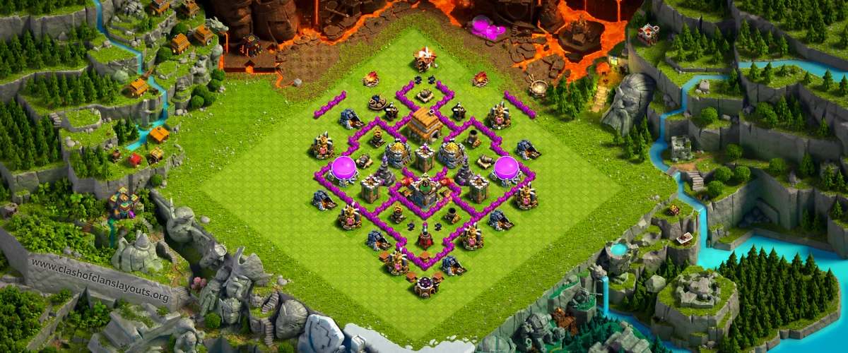 Unique TH6 Defense Coc Layout | Anti Everything Terminator