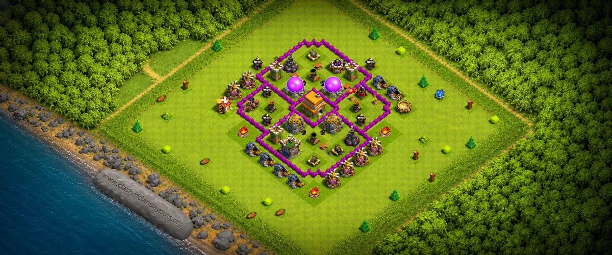 Deadly TH6 Farming Coc Layout | Anti 3 Stars Tigress Village