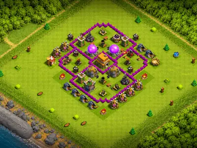 Layout Deadly TH6 Farming Coc Layout | Anti 3 Stars Tigress Village
