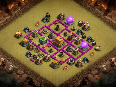 Layout Dominant TH6 War Coc Layout | Anti 3 Stars Stronghold 2