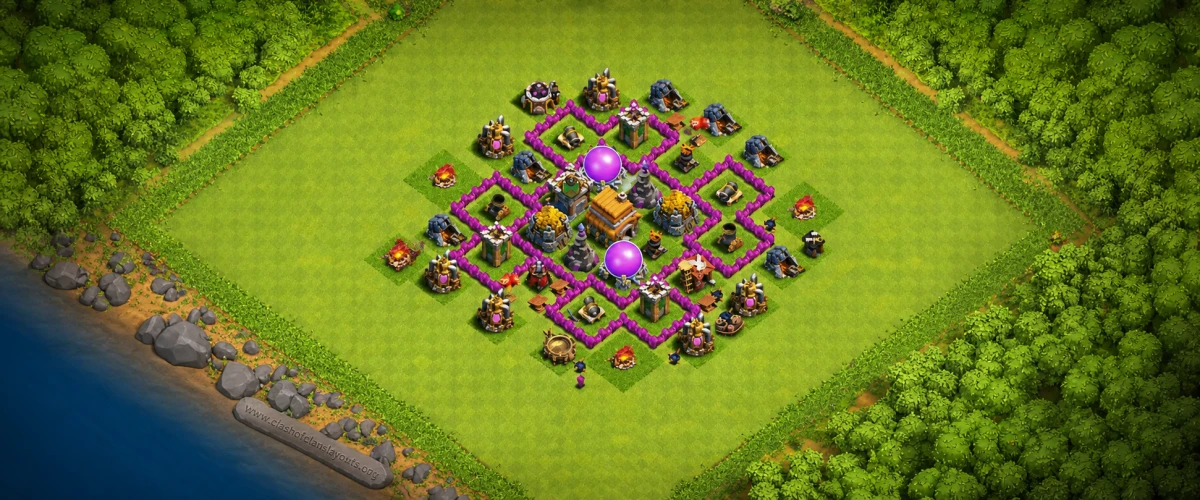 Unbeatable TH6 Farming Coc Layout | Hybrid Candy farm