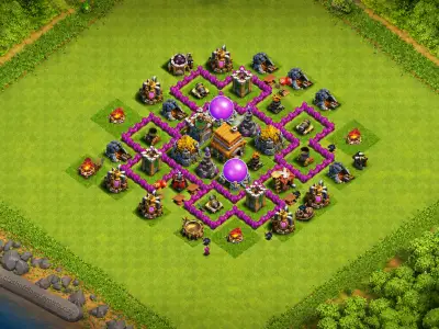 Layout Unbeatable TH6 Farming Coc Layout | Hybrid Candy farm