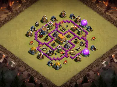 Layout Meta-Dominant TH6 War Coc Layout | Anti 3 Stars Yetimite