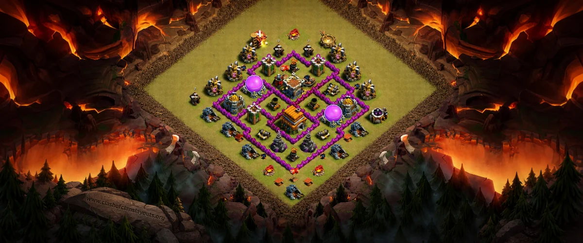 Smart TH6 War Coc Layout | Anti 2 Stars C-Army