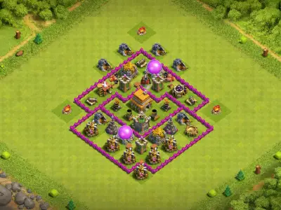 Layout Safe TH6 Defense Coc Layout | Anti 3 Stars Clashains