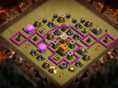 Layout Recommended TH6 War Coc Layout | Anti Everything Venom