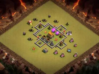 Layout Top-Tier TH5 War Coc Layout | Anti 2 Stars War Ready