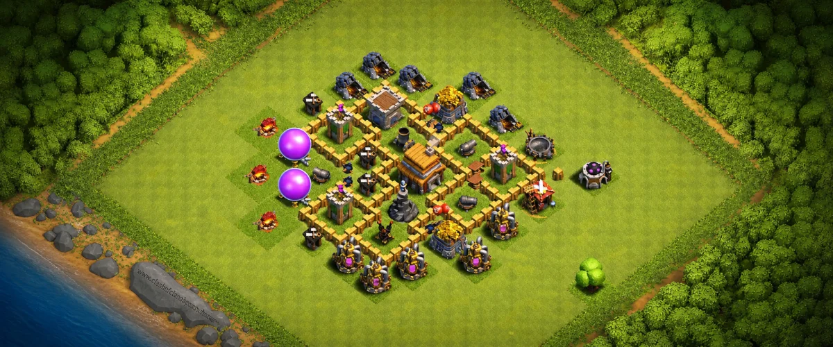 Defense-Focused TH5 Defense Coc Layout | Anti 3 Stars Tank Village