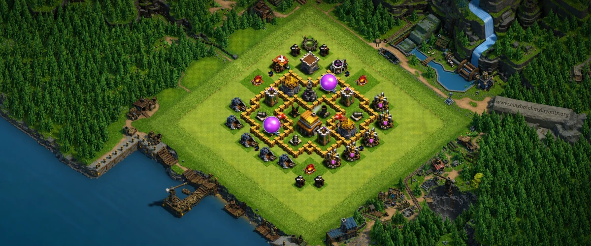 High-Performance TH5 Defense Coc Layout | Anti Air Rampage Village