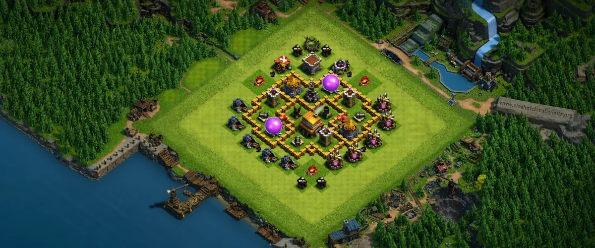 High-Performance TH5 Defense Coc Layout | Anti Air Rampage Village