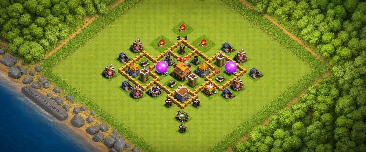 Enhanced TH5 Defense Coc Layout | Anti 2 Stars Eaglistic 