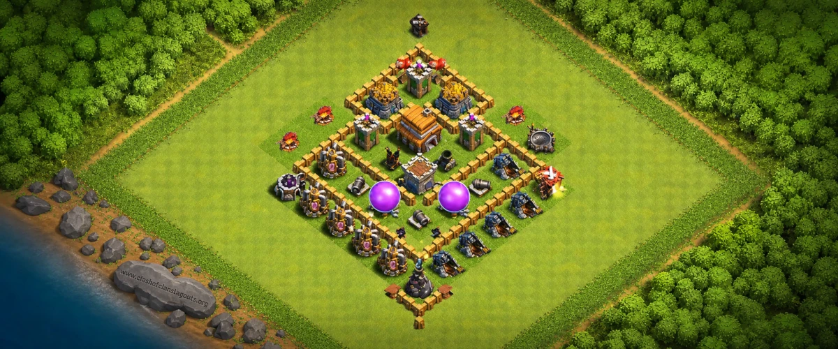 Improved TH5 Defense Coc Layout | Hybrid Ambush