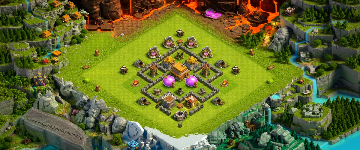 Perfect TH4 Farming Coc Layout | Hybrid Decorative Home