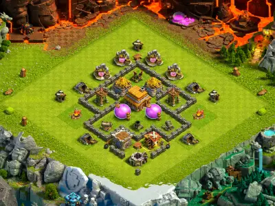 Layout Perfect TH4 Farming Coc Layout | Hybrid Decorative Home