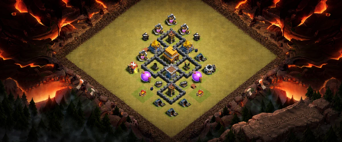 Dominant TH4 War Coc Layout | Anti Everything I am beginner 