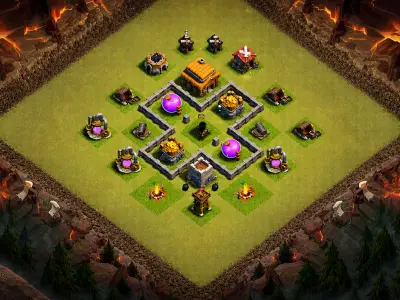 Layout Compact TH3 Farming COC Layout | Anti 3-Star Protection