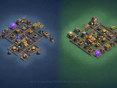 Layout Best BH10 Coc Layout | black crow | Defense | Anti 3 star