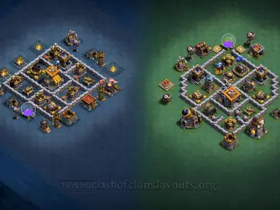 Layout Best BH9 Coc Layout | Demon slayer | Defense New