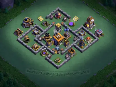 Layout Latest BH8 Coc Layout | Spider Map COC anti 2 star