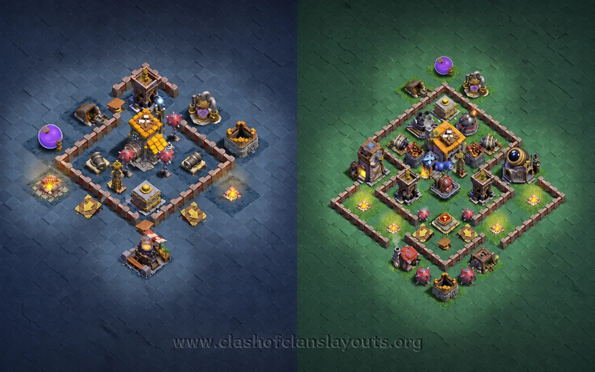 Ultimate BH6 Coc Layout | night sky | **New 2026**