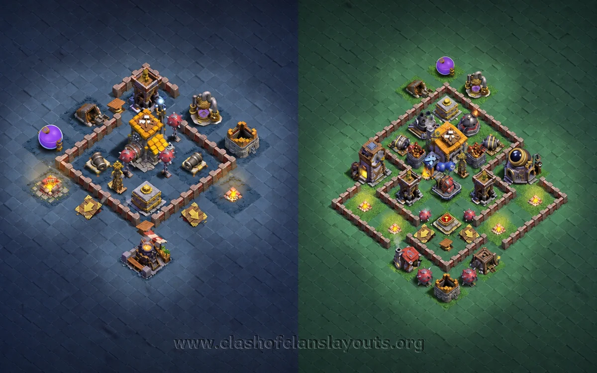 Ultimate BH6 Coc Layout | night sky | **New 2026**