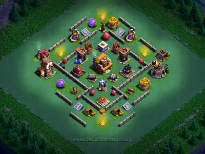 Layout Top BH5 Coc Layout | Defensive perk | Defense 2026