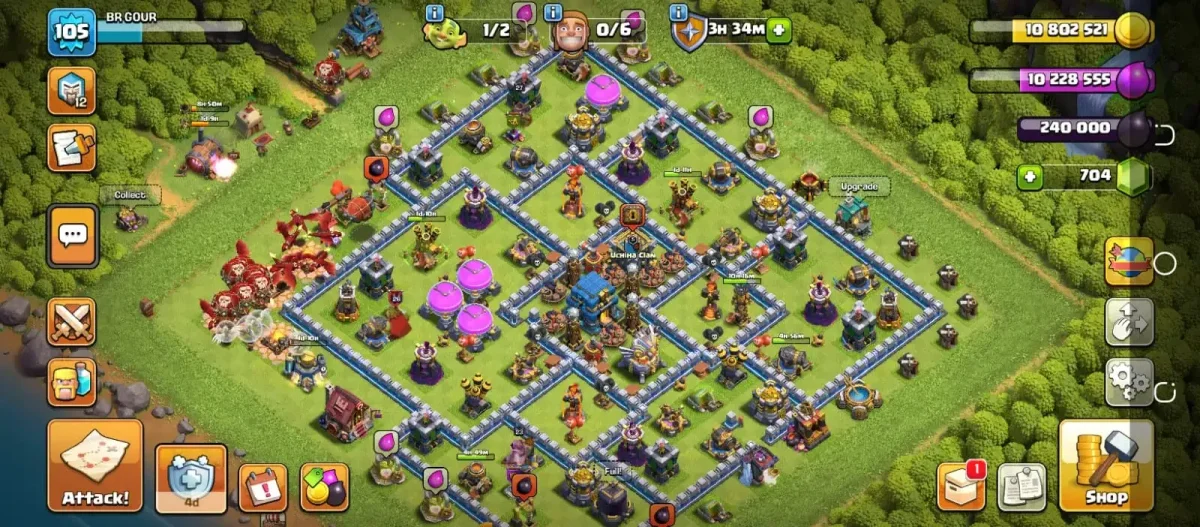 TH12 War Base Anti 3 Star Diamond for Clash of Clans