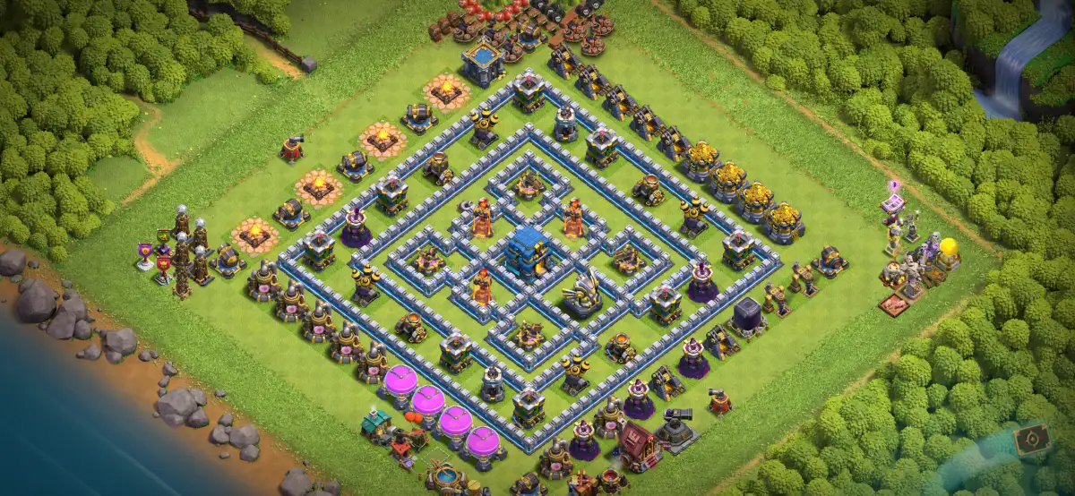 TH12 War Base Anti 3 Star vs Electro Dragon Attacks