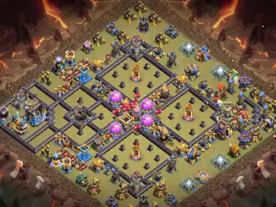 Layout TH18 War Base Anti 2 Star Ring Layout for Legend League