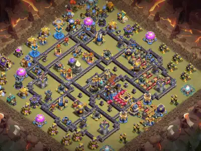 Layout TH18 War Base Anti 2 Star Layout for Clash of Clans