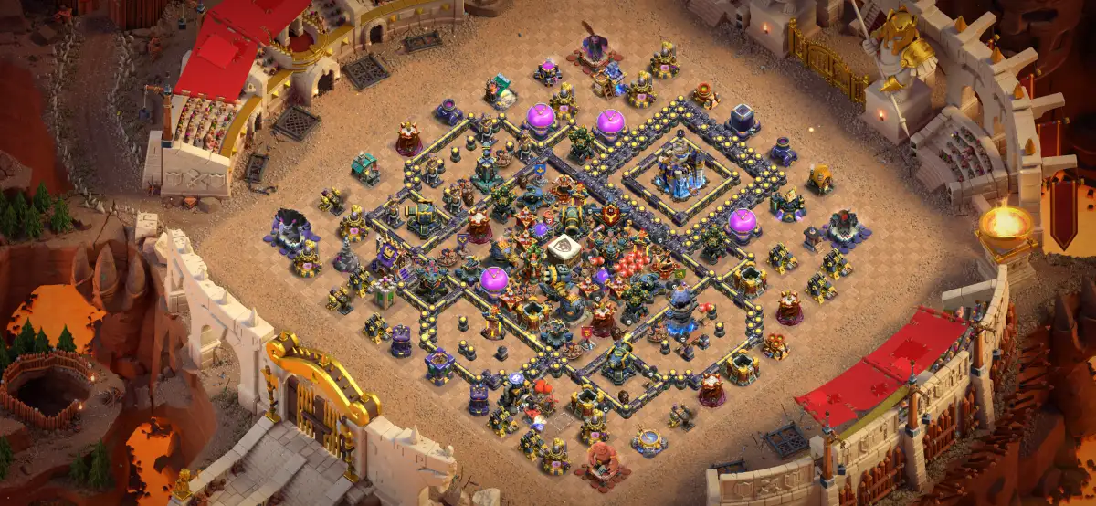 TH18 War Base with Split Core and Offset Town Hall