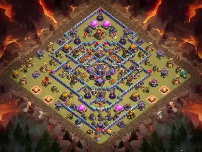 Layout TH15 War Base Anti 3 Star Layout for Clash of Clans