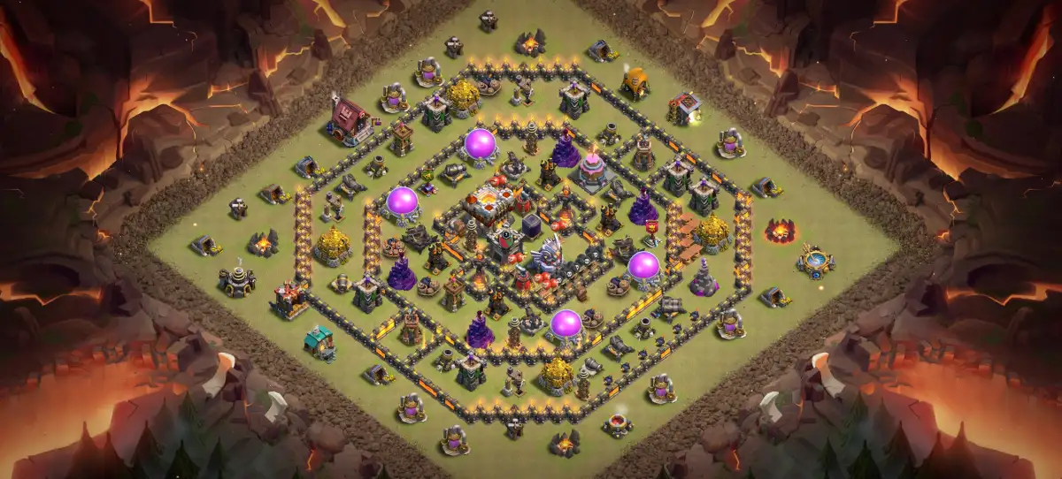 TH11 War Base for Clash of Clans with Strong Core Ring