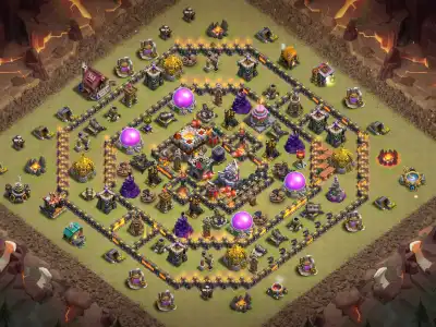 Layout TH11 War Base for Clash of Clans with Strong Core Ring